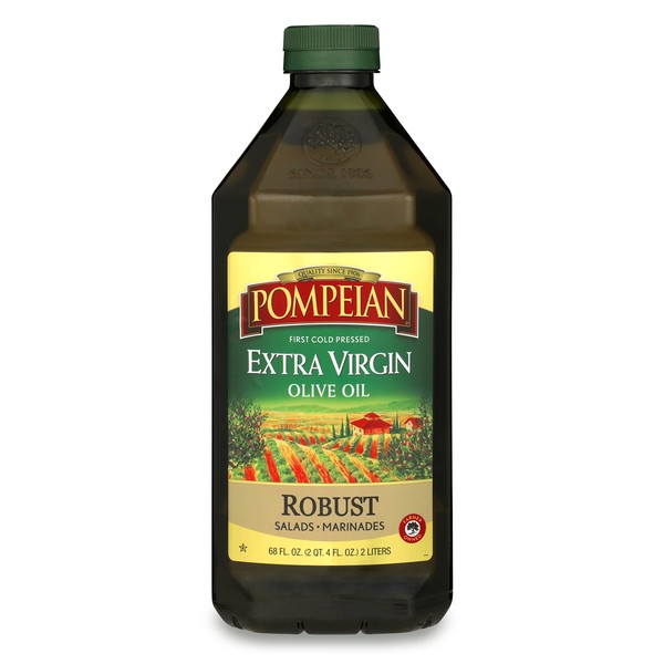 Pompeian Robust Extra Virgin Olive Oil, Contains Polyphenols, First Cold