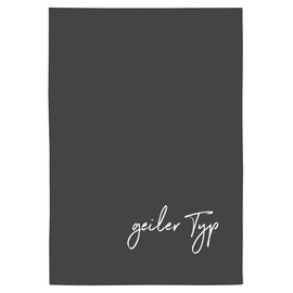17;30 Tea Towel, Humorous Design, 100% Cotton, Cool Type Saying, Environmentally Friendly, Grey, 50 x 70 cm