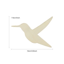 30 Pack 4 Inch Wood Hummingbird Cutouts Unfinished Wooden Hummingbird Hanging Ornaments DIY Hummingbird Craft Gift Tags for Home Party Decoration Craft Project