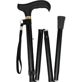Black Adjustable Folding Cane