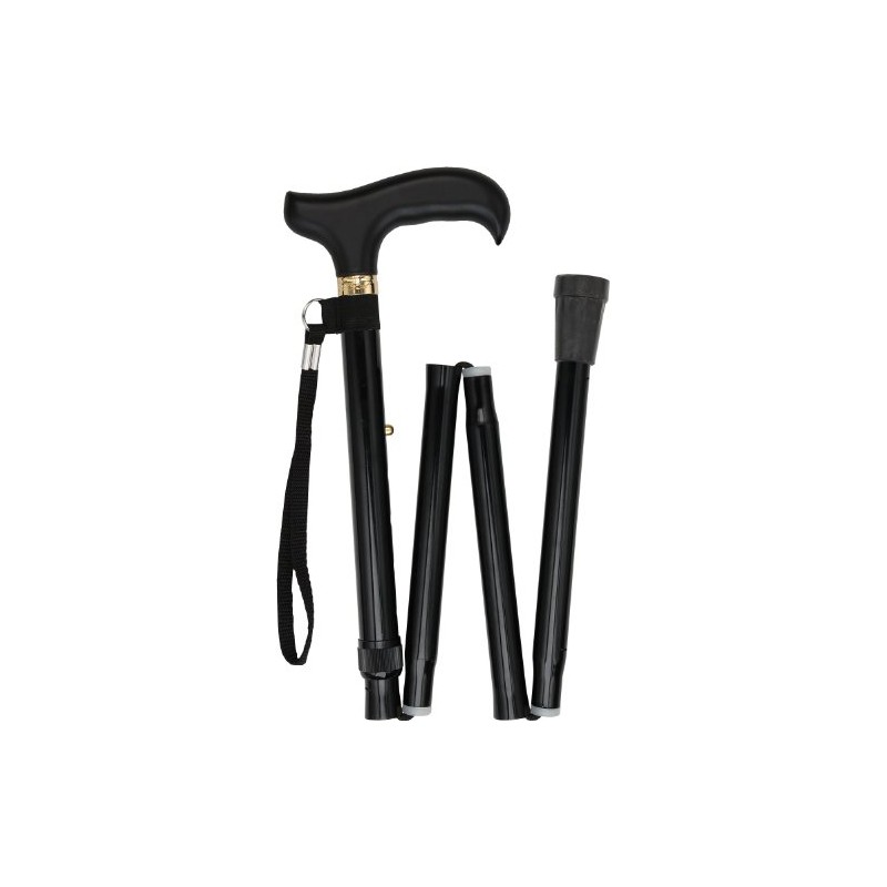 Black Adjustable Folding Cane