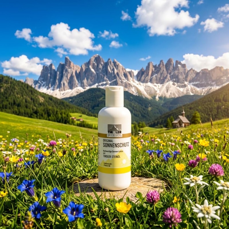 Tiroler Steinöl Original Sun Protection Lotion with Nourishing Ingredients SPF