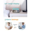 Digital Alarm Clock, with Large Led Temperature Display, Portable Alarm