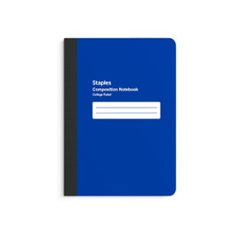 Staples Small Composition Notebook, 5-inch x 7-inch, College Ruled, 80 Sheets, Blue, 3/Pack (ST24490DVS)