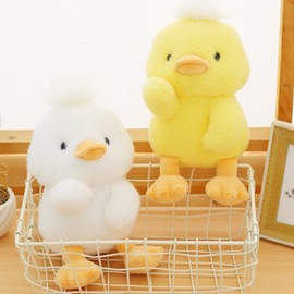 OUKEYI Plush DucklingsSoft Stuffed Animals，Velvet Duck Stuffed Animals Soft for Toddlers Kids Boys Girls (white 23 cm)