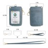bolimoss Blue Lanyard Wallet for ID Badges with Long Neck