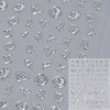 12 Sheets Silver Nail Stickers 3D Star Moon & Hreat