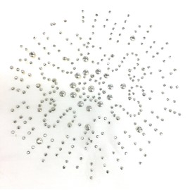 2 Starburst " Iron On Faux Rhinestone Transfer Crystal Hot Fix Motif -T-Shirt Appliquee DIY 8" x 8''