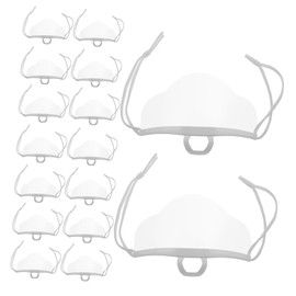 TEHAUX 20pcs Clear Plastic Face Masks for Restaurants Chefs Waiters Breathable Mouth Covers for Kitchen Use Lightweight Comfortable Design Easy to Clean and Reusable