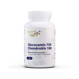 vitaworld Glucosamine 750 mg Chondroitin 100 mg, 893 mg Glucosamine and 180 mg Chondroitin Sulphate per Daily Consumption, 100 Capsules, Made in Germany