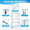 5-Tier Storage Shelves Wire Metal Shelving Unit 1250 Lbs Loading