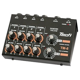 TECH 8ch TM-8 Micro Mixer with 2 x 3.8 ft (1.2 m) Cable
