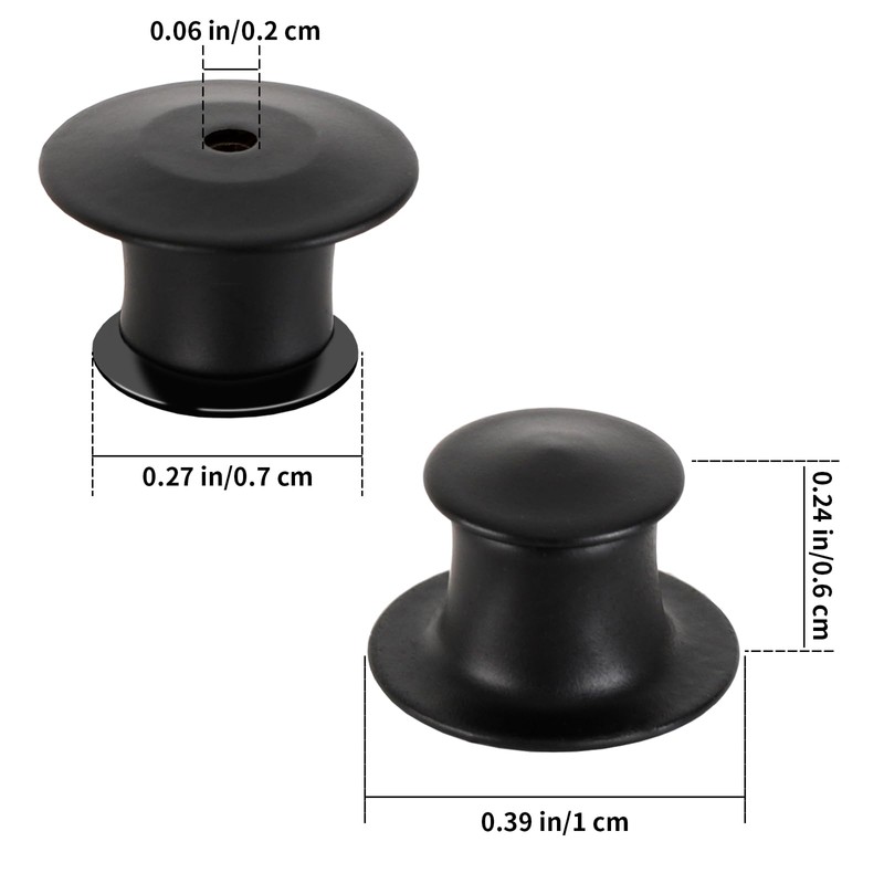 Metal Pin Backs, DECYOOL 15 Pcs Black Locking Pin Keepers