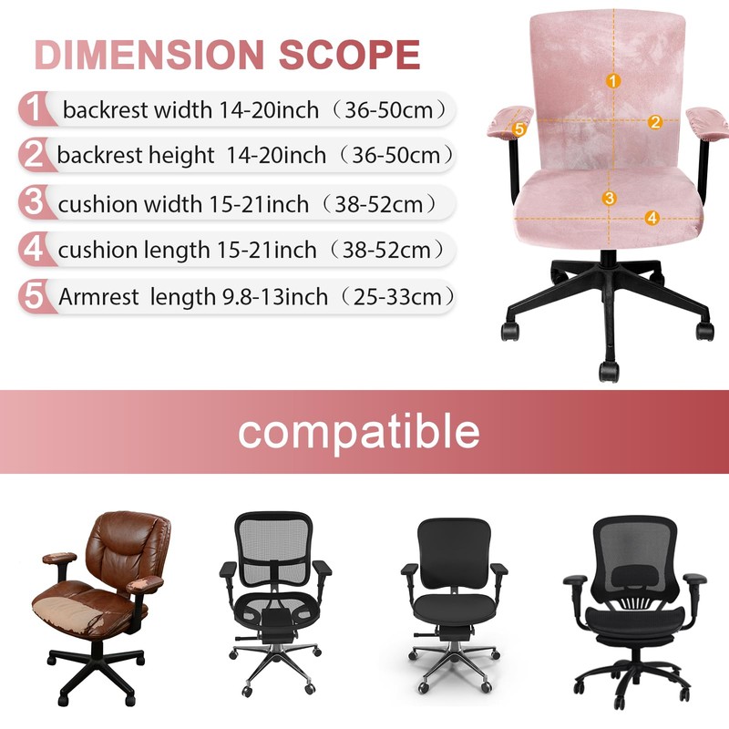 Tallew 4 Pcs Office Chair Covers Set Computer Universal Protective