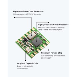 【HWT101 Military-Grade Crystal Inclinometer】MEMS Tilt Angle Sensor Module, Built-in Highly-Integrated Crystal Gyroscope [ Z-axis Angle Measurement] for Robot Application and Industrial Usage