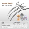 FOGOSP Professional 45°Curved Grooming Scissors for Dogs 7.0 in Big