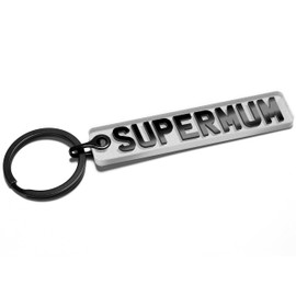 Pixly® Super Mum Licence Plate Keychain, Mini UK Number Plate Keyring, Name Key Chain, Car Registration Key Ring, Gift Reg Fob, for Her, Mum, Mom, Mother, Mummy, Mother’s Day