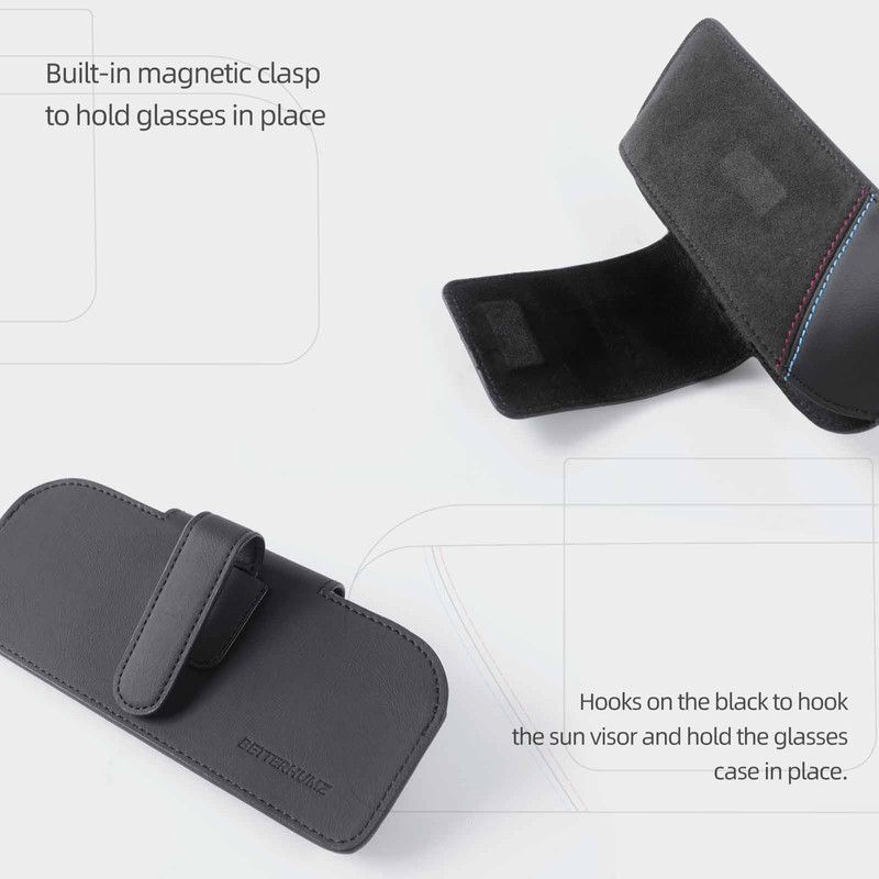 BETTERHUMZ Sunglasses Organizer Box Car Sun Visor, Eyeglasses Holder Storage