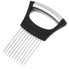 Stainless Steel Onion Slicer & Vegetable Holder – Kitchen Cutting