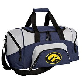 SMALL University of Iowa Gym Bag Deluxe Iowa Hawkeyes Travel Duffel Bag
