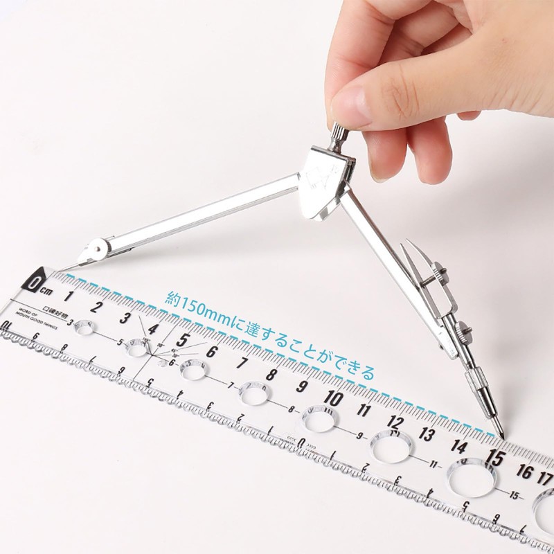ALLVD Compass Drafting Sharp School Supplies Drawing Tool Metal Geometry