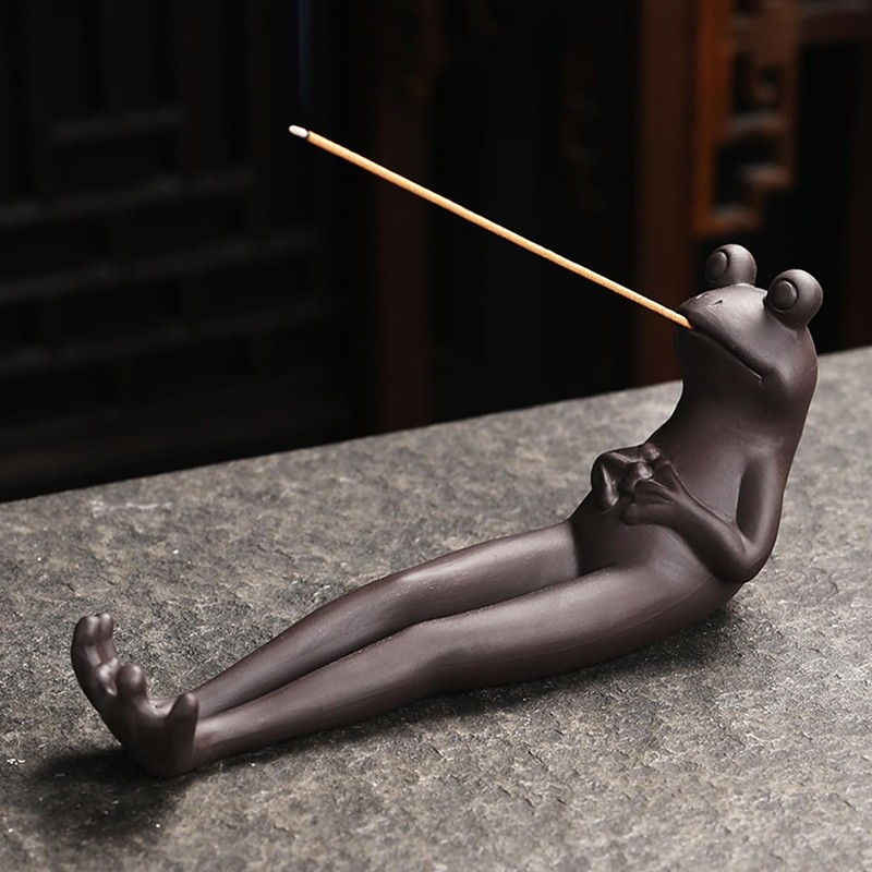 Incense Stick Holder Frog Ceramic Incense Holder Meditation Accessories Yoga