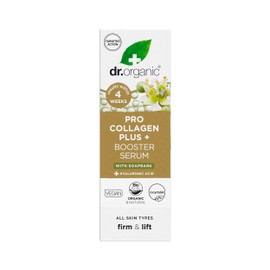 Dr Organic Pro Collagen Booster Serum, Hyaluronic Acid, Smooth Fine Lines & Wrinkles, Anti-Ageing, Firming, Lightweight, Vegan, Cruelty Free, Paraben & SLS Free, Organic, 30ml