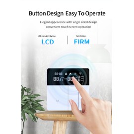 RKHK i8 Intelligent Electric Thermostat - WiFi Wireless LAN Indoor Thermostat with Voice Control, Remote Control and Programmable Time Control