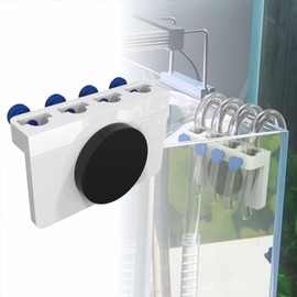 EDWERD Magnetic Dosing Tube Holder - Secure Aquarium Fixture for PH, ORP, Temp Probes & Air Pump Accessories, Stable & Easy Mounting