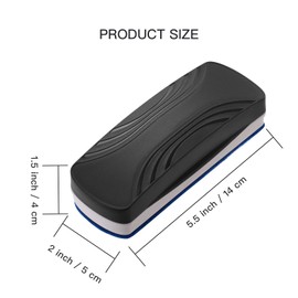 Ddaowanx Whiteboard Eraser, Magnetic Dry Erase Eraser, Glass Board Eraser,School and Office Supplies, Pack of 2 (Black)