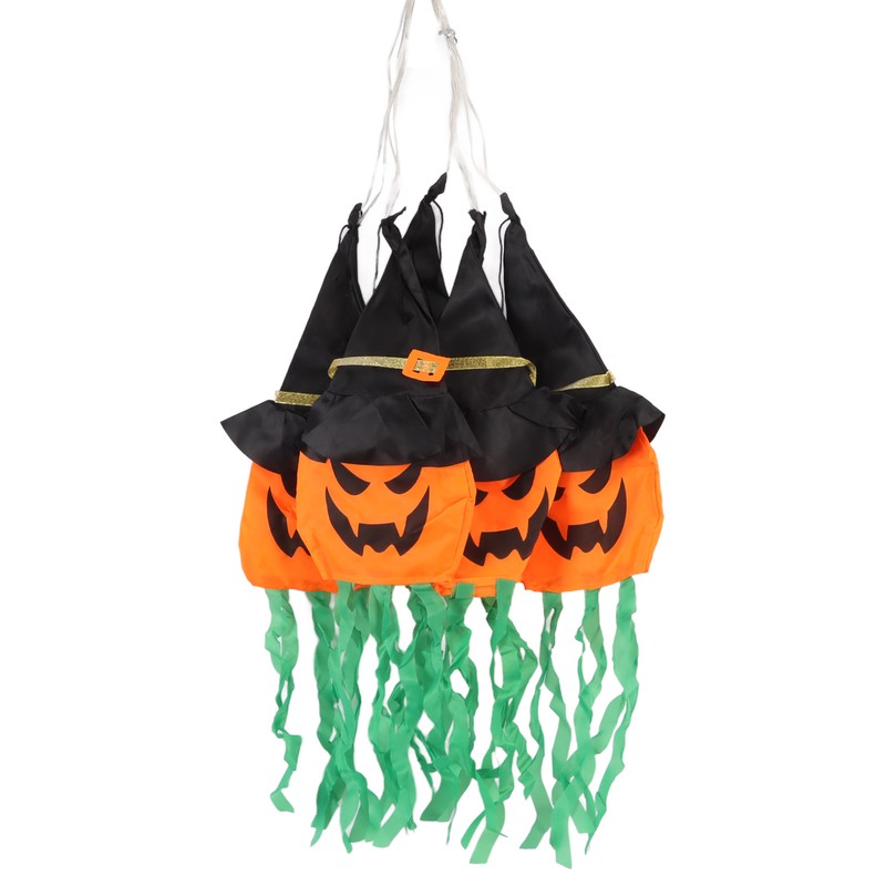 Pumpkin String Lights Clear Pattern Spooky Ambience Battery Powered LED