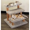 Solid Wood Stairs for Cats and Dogs, Gray Speckled
