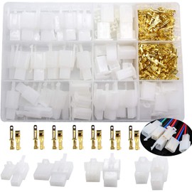 PENGLIN 380 Pcs Coupler Connector Flat Terminal 110 Type Set Terminal Housing Set Coupler Housing Connector 2 Poles 3 Pole 4 Pole 6 Poles Male Female Crimp Terminals for Automobiles Motorcycles Trucks