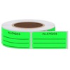 Hybsk Allergies Sticker Fluorescent Green Allergy Stickers/1"x2" Write on Label