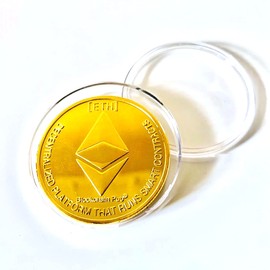 Cryptocurrency Collectable Crypto Physical Gold Metal Coins (Ethereum ETH)