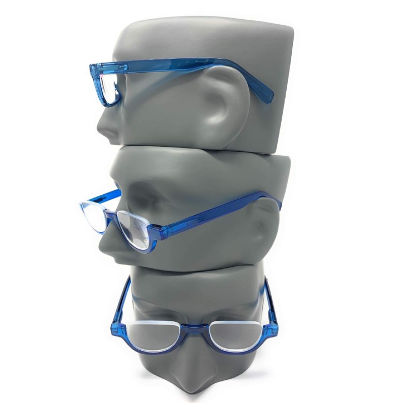 The Noble Semi-Rimless Half Reader Half Moon Reading Glasses, 2.75