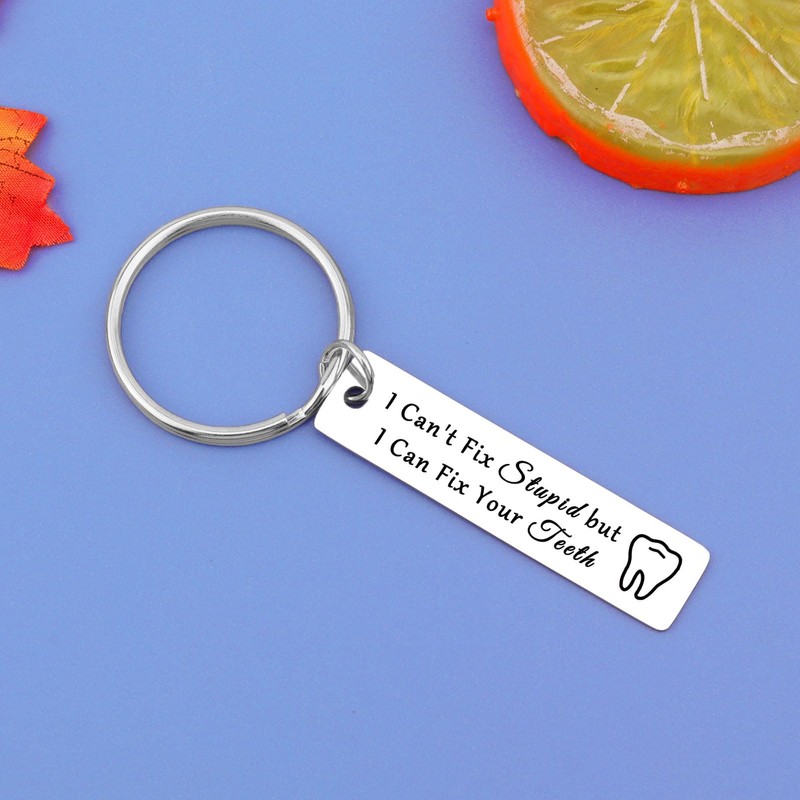 Jielahua 6PCS Gifts for Dentists Keychain Funny Dental Hygienist Gift