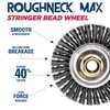 Weiler 13131 4" Roughneck Max Stringer Bead Wire Wheel, 0.020"