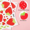 92 Pcs Strawberry Stickers Decor Removable Cute Fruit Wall Stickers