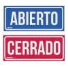 Letrero ''abierto/cerrado'' 28 X 12 Cm Truper 18239