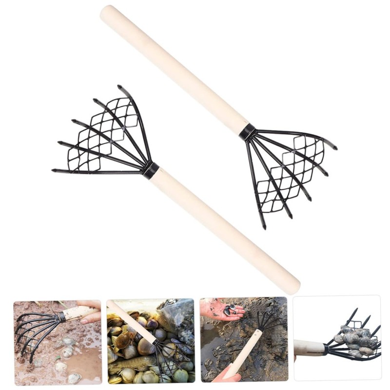 MERRYHAPY 2pcs Clam Rake Dig Seafood Accessories Dig Seafood Tool