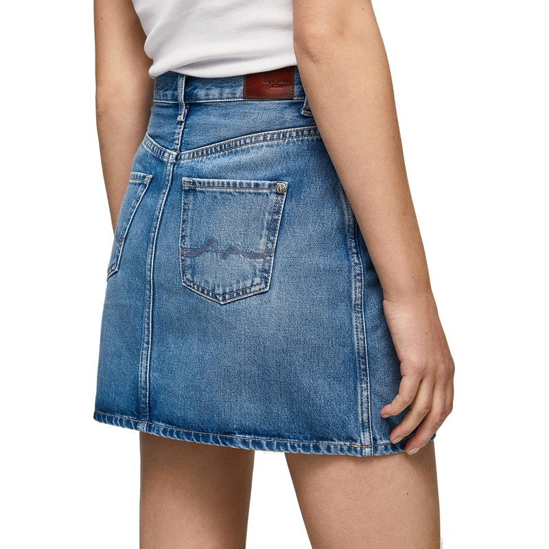 Pepe Jeans Women's Rachel Skirt, Blue (Denim-hq6)