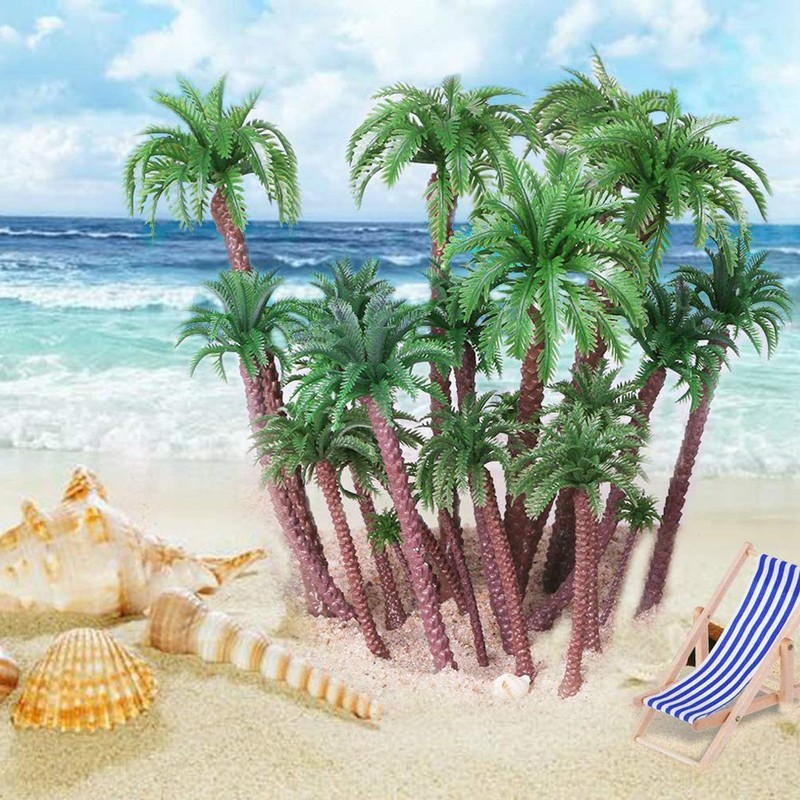 Woohome Pack of 60 Model Building Trees, Miniature Palm Tree,