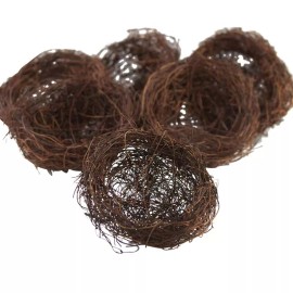 Factory Direct Craft Package of 6 Natural Grapevine Artifical 5" Bird's Nests