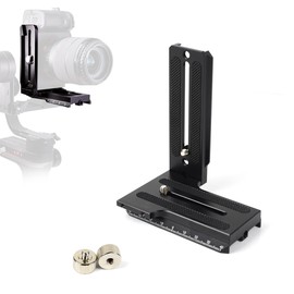 EaxanPic Aluminum L Bracket Vertical Horizontal Switching Quick Release Plate for Zhiyun Weebill-S Crane 2/3 Gimbal Stabilizer Tripod Monopod and SLRs