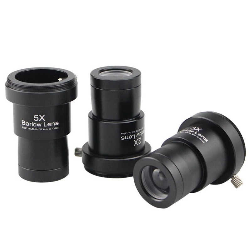 3 Pieces 1.25 inch Astronomical Telescope Barlow Lens 2X 3X