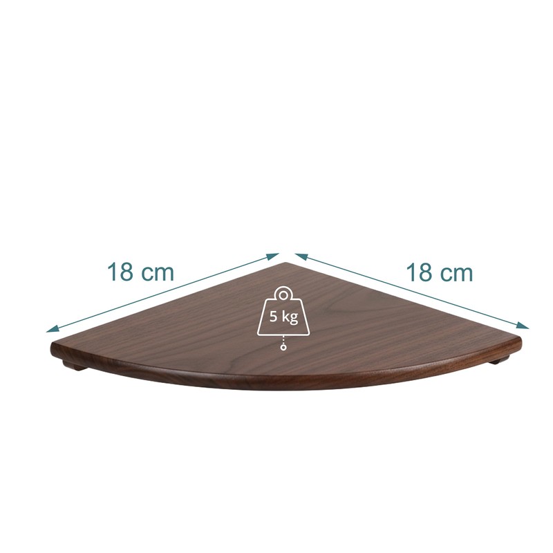 Relaxdays scaffale angolare, HLP: 3 x 18 x 18 cm,
