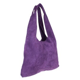 Girly Handbags Womens Plain Open Shoulder Bag (Dark Purple)