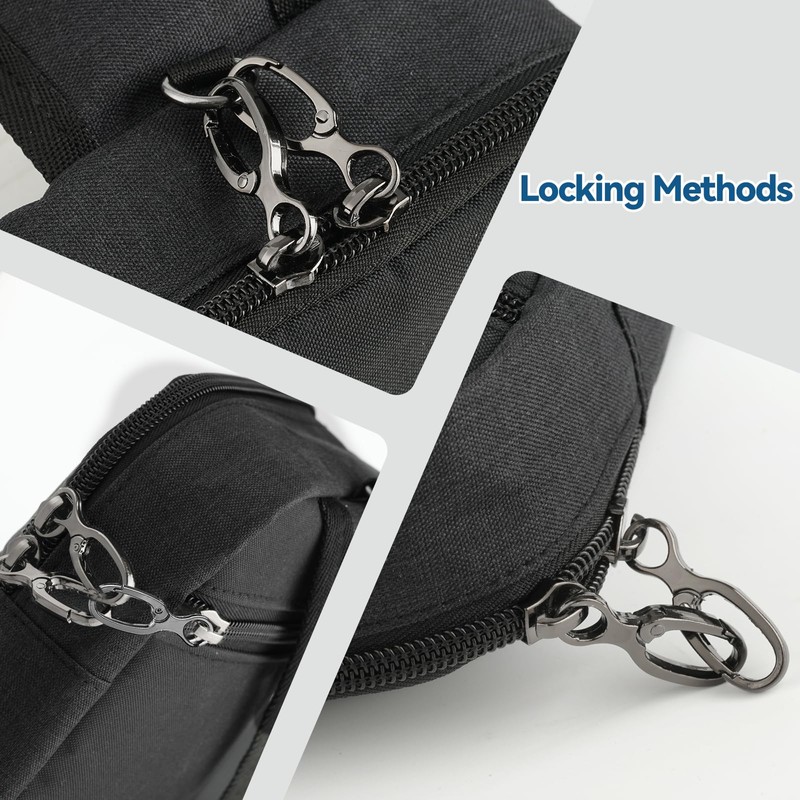 Sling Bag, Tactical Anti Theft Crossbody Bag with Zipper Lock