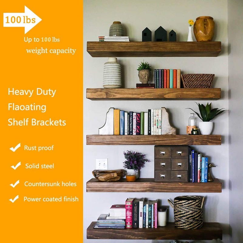 Blind Floating Shelf Brackets - DIY Heavy Duty 8 inch